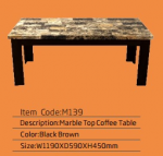 Marble top coffee table