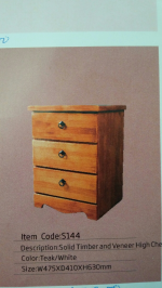 Solid timber bedside