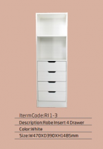 Robe insert 4 drawers