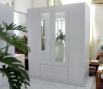 4 door wardrobe with mirror