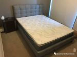 Mirrage Fabric Queen Bed